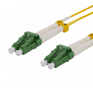 OS2 fiberkabel LC – LC, duplex, singlemode, APC, 9/125, 10m LCLC-10S-APC