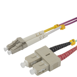 OM4 fiber patch cables are used to connect different devices in places like data centers and offices. They are great for high-speed internet connections. LCSC-15-OM4