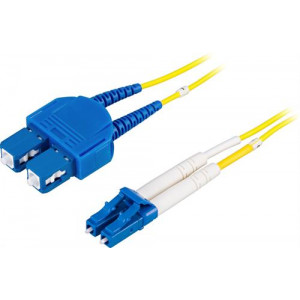 Fiber cable LC - SC, duplex, singlemode OS2, 20m LCSC-20S