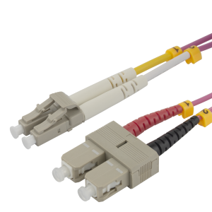 OM4 fiber patch cables are used to connect different devices in places like data centers and offices. They are great for high-speed internet connections. LCSC-4-OM4