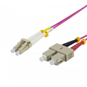 OM4 fiberkabel LC – SC, duplex, multimode, 50/125, 0,5m LCSC-700