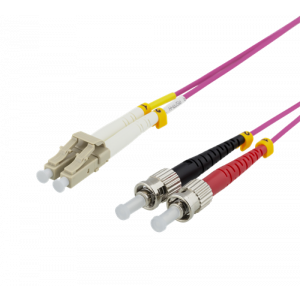 Fiberkablage, 2m, LC-ST Duplex, 50/125, rosa LCST-72