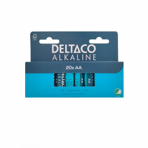 This Nordic Swan ecolabelled alkaline AA battery is suitable for low to medium drain devices like remote controls, digital cameras, toys and more LR6-20B