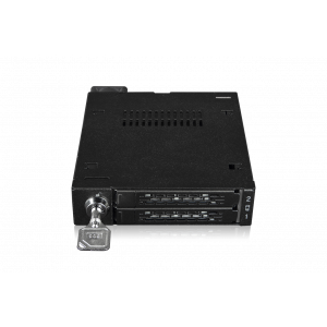 2x U.2 SSD to SlimSAS in 1x 3.5" bay metal black MB092VK-B