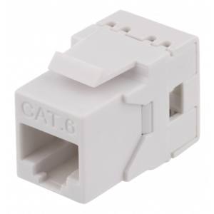 Cat6 Keystone-uttag, LSA/110-terminering, plast, 180, vit MD-118
