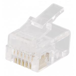 Modularkontakt RJ12, 6P6C, 20-pack, transparent MD-2A