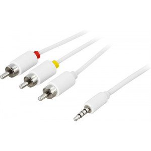 Kabel 1x3.5mm ha - 3xRCA ha (3m).