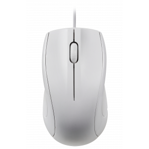Optisk mus, 1200 DPI, 125 Hz, 3 knappar med scroll, USB, vitt, 1. 2m kabel. Trådad mus med optisk sensor. Musen ansluts till datorn med en USB-A hane kontakt och 1,2m kabel. Du behöver inte installera några drivrutiner, anslut bara musen till en ledig USB