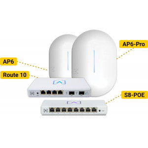 S8 PoE SwitchS8-POE from Alta Labs is a cloud-manageable, smaller desktop switch for less exposed locations with a plastic chassis and 8x 10/100/1000 Ethernet ports, from which 4 ports support 802.3af/at PoE+ standards (30 W / port) with a total PoE budge