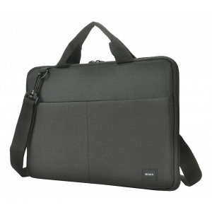 Miljövänligt 11,6–12" laptopfodral, handtag, axelrem, svart NV-401