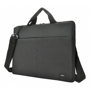 Miljövänligt 13–14 laptopfodral, handtag, axelrem, svart NV-403