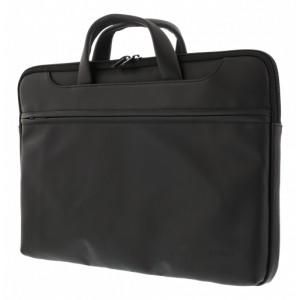 Notebook väska, upp till 15,6", Konstläder, vaddering, starka handtag, svart NV-792