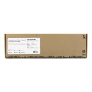 19" Keystone patchpanel, 24 portar, 1U, jordkabel, metall, sva PAN-214