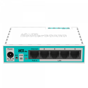 RB750 64MB 5xLAN cabinet and power L4 (hEX lite) RB750R2