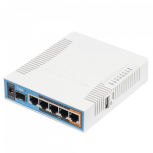 HAP ac 5-Portars Gigabit-router, 1x SFP WAN, USB-port för 3G/4G-modem, vit RB962UIGS-5HACT2HNT