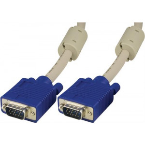 Kbl VGA Monitorkabel HD15ha-ha 3m, Skärmad, utan pin 9