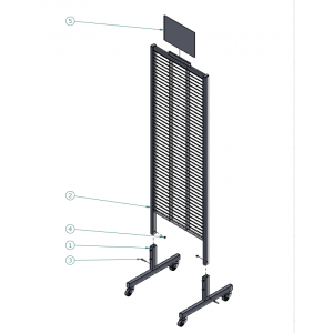 Display 2-sided, Black, incl. 56 hooks & 1 sign holder RS-24-00 (24-25)(19-15)