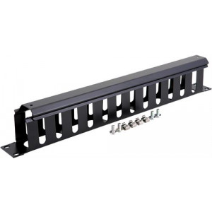 19" kabelgenomföringspanel med täckplåt, 1U. SA.0020.011