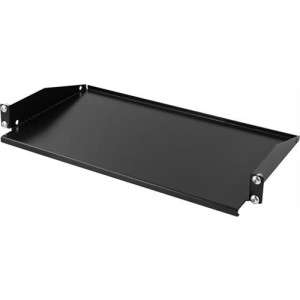 19" fast hylla, 1U, 267mm djup, max 8kg, svart SA.2301.1001