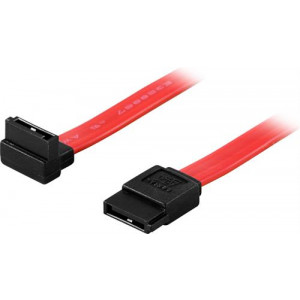 SATA/SAS-kabel, vinklad(upp)-rak, 0,3m SATA-03A1