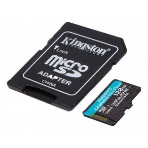 microSD - 128GB Kingston Canvas + Adapter U3 V30
