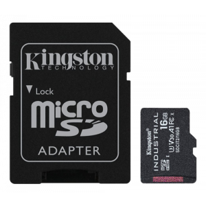 Kingston 16GB microSD Class 10 Industrial A1 + SD adapter
