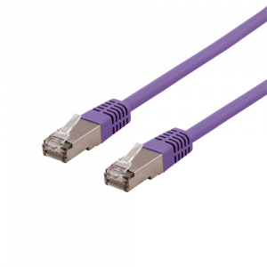 S/FTP Cat6 patchkabel, delta cert, LSZH, 0,3m, lila SFTP-603PH