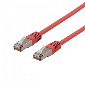 S/FTP Cat6 patchkabel, delta cert, LSZH, 0,3m, röd SFTP-603RH