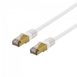 S/FTP Cat6a patchkabel, delta cert, LSZH, 1m, vit SFTP-61VAH