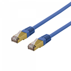 S/FTP Cat6a patchkabel, delta cert, LSZH, 2m, blå SFTP-62BAH