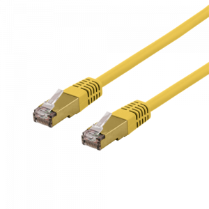 S/FTP Cat6a patchkabel, delta cert, LSZH, 2m, gul SFTP-62GLAH