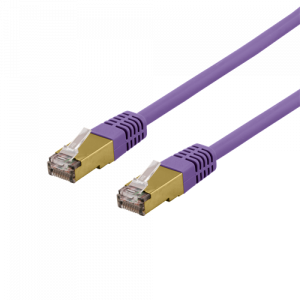 S/FTP Cat6a patchkabel, delta cert, LSZH, 2m, lila SFTP-62PAH