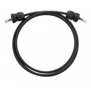 S/FTP Cat6a patchkabel, 5m, IP68, PG13.5, svart SFTP-65AH-WP