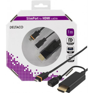 Micro USB - HDMI kabel 1m GOLD