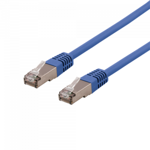 U/FTP Cat6a patchkabel, Delta cert, LSZH, 1m, blå STP-61BAU