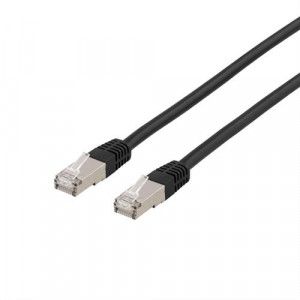 U/FTP Cat6a patchkabel, LSZH, 1m, svart STP-61SAU