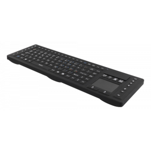 Trådlösa tangentbord i silikon med touchpad, IP68, svart TB-503