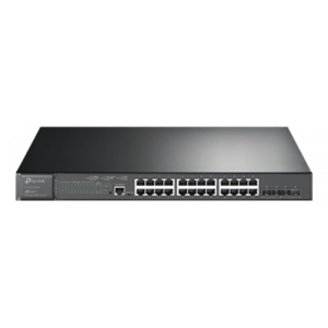 TP-Link JetStream 24-Port Gigabit and 4-Port 10GE SFP+ L2+ Managed Switch with 24-Port PoE+