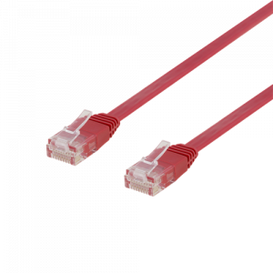 U/UTP Cat6 patchkabel, flat, 0,3m, 250MHz, röd TP-603R-FL