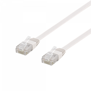 U/UTP Cat6 patchkabel, flat, 0,3m, 250MHz, vit TP-603V-FL