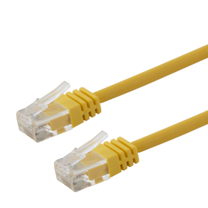 U/UTP Cat6 AWG28 patch cable, 10,0m, yellow, LSZH TP-610Y-SLIM