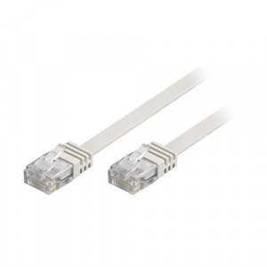 U/UTP Cat6 patchkabel, flat, 1,5m, 250MHz, vit TP-611V-FL