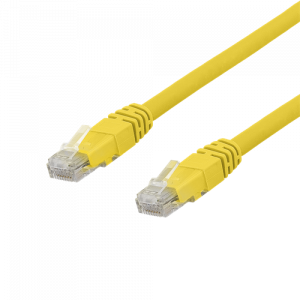 U/UTP Cat6a patchkabel, Delta cert, LSZH, 1m, gul TP-61GLAU