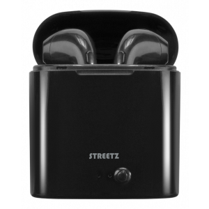 True Wireless Stereo hörlurar med laddningsetui, Bluetooth 5, svart TWS-0007