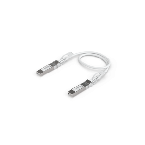 Direct attach cable with auto link optimization for seamless 1G SFP, 10G SFP+, and 25G SFP28 interconnects between UniFi devices. UACC-Uplink-SFP28-0.3M
