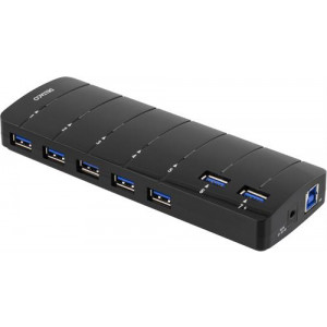 USB Hubb - USB A till USB A 3.0 7-port + Nätdel