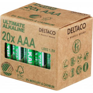 Ultimate Alkaline AAA-batteri, Svanenmärkt, 20-pack ULT-LR03-20P