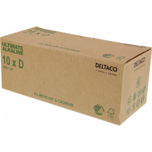Ultimate Alkaline D-batteri, Svanenmärkt, 10-pack, bulk ULTB-LR20-10P