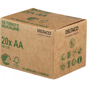 Ultimate Alkaline AA-batteri, Svanenmärkt, 20-pack, bulk ULTB-LR6-20P
