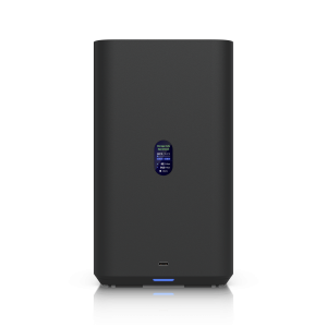 UniFi Network Attached Storage with (2) 3.5" HDD bays, 2.5 GbE networking, USB-C connectivity, and an included PoE++ adapter, all in a compact footprint. UNAS-2-B